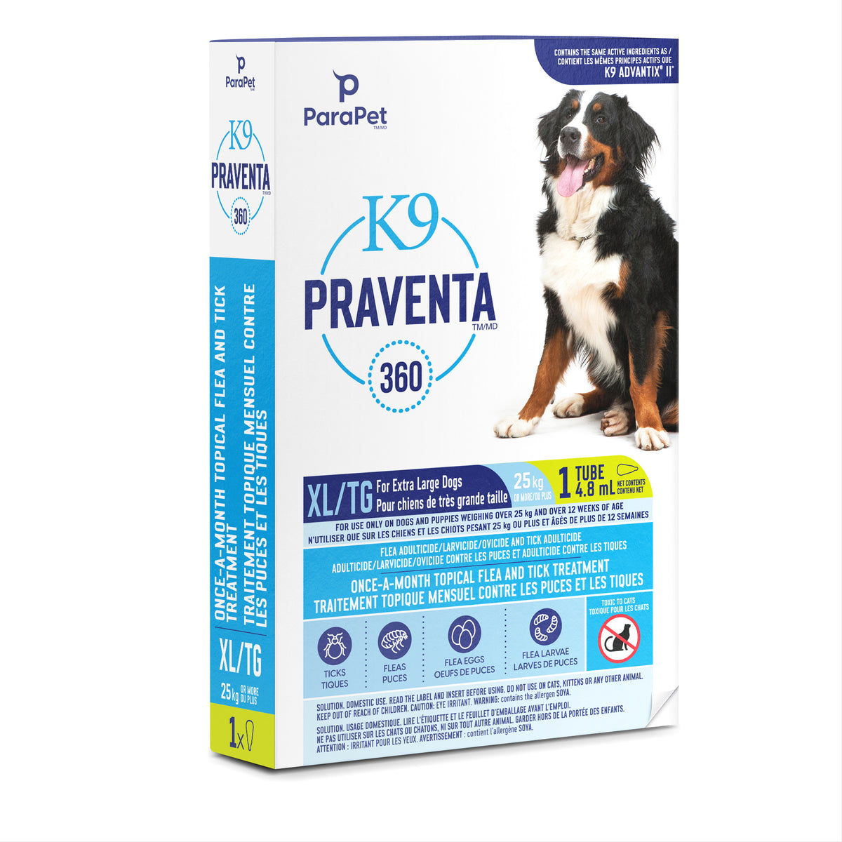 Traitement K9 Praventa 360, chiens de très grande taille, 1 tube