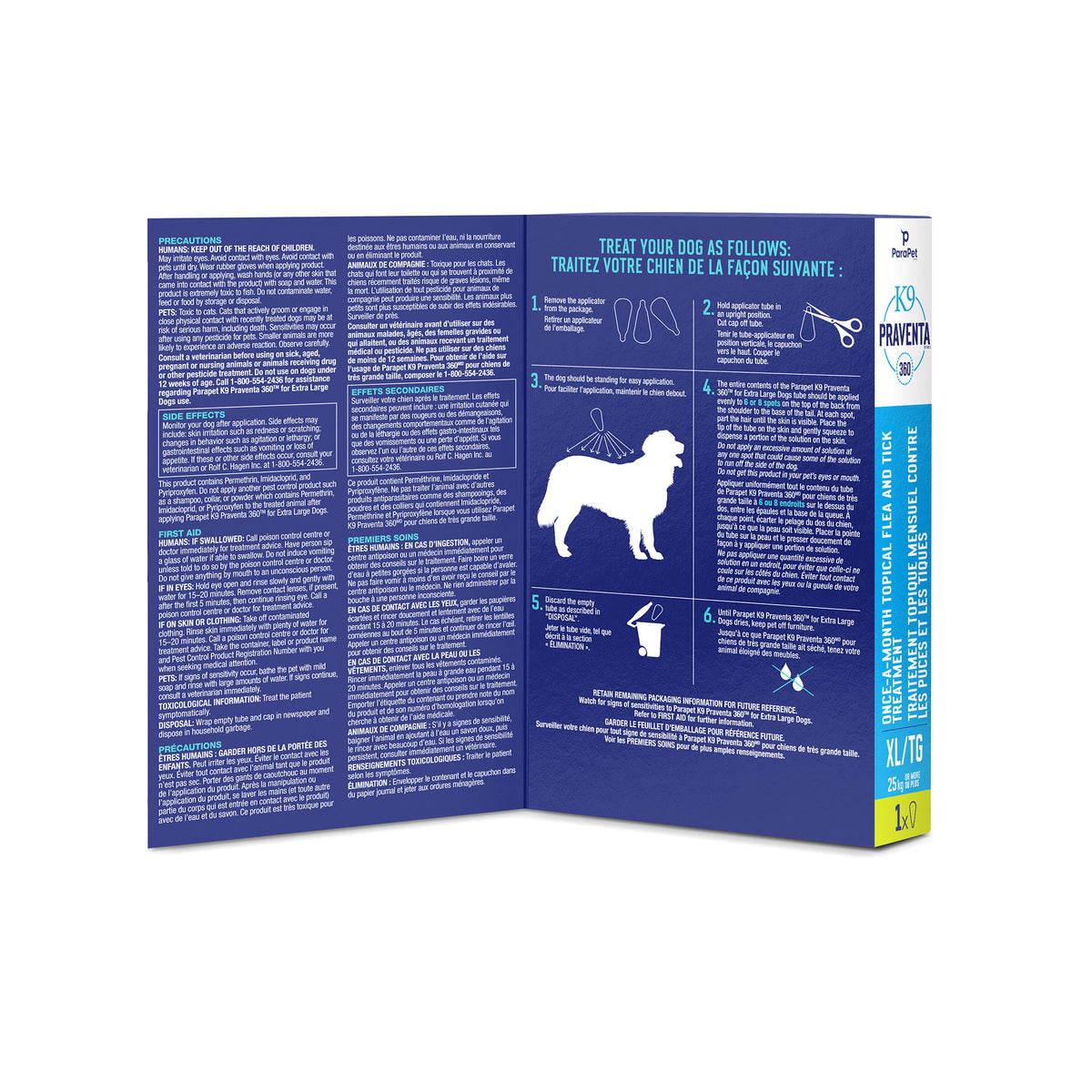 Traitement K9 Praventa 360, chiens de très grande taille, 1 tube