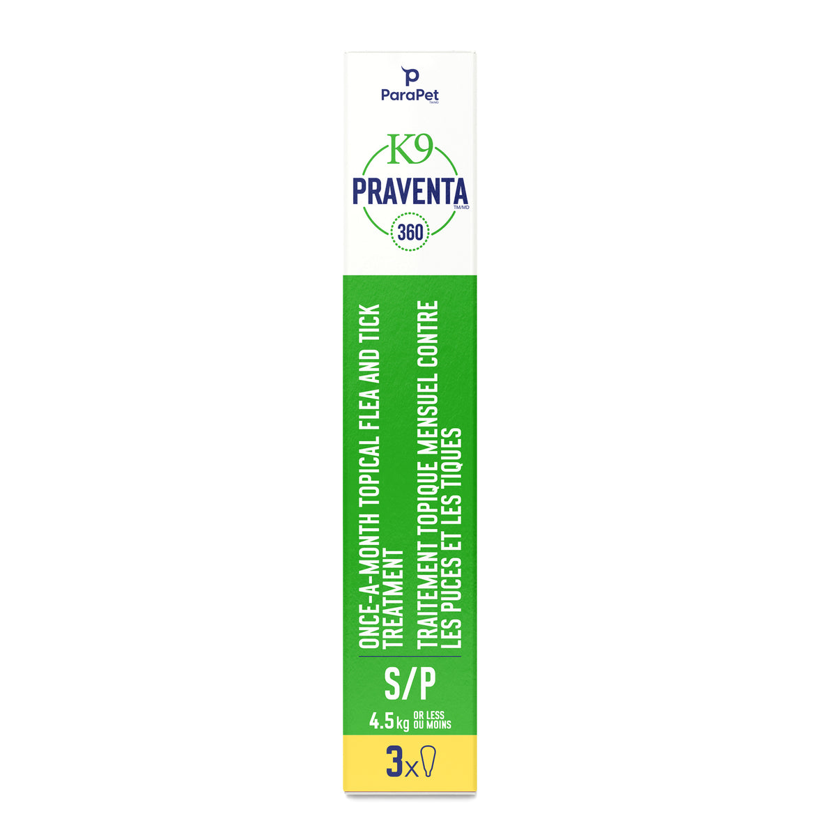 Traitement K9 Praventa 360, chiens de petite taille, 3 tubes