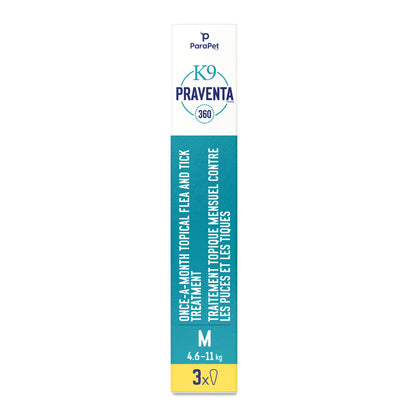 Traitement K9 Praventa 360, chiens de taille moyenne, 3 tubes