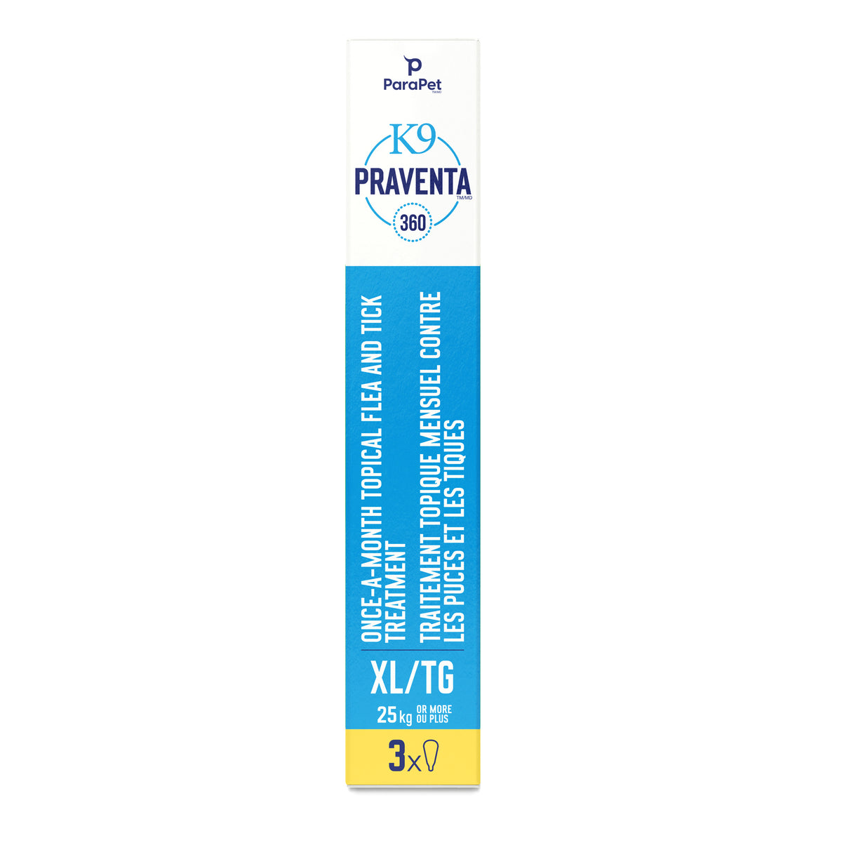 Traitement K9 Praventa 360, chiens de très grande taille, 3 tubes