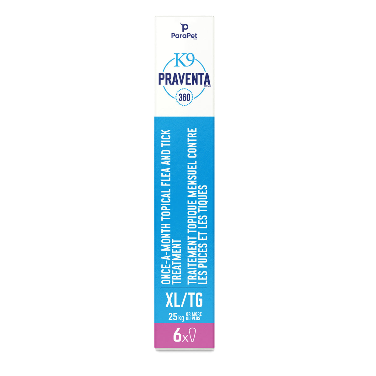 Traitement K9 Praventa 360, chiens de très grande taille, 6 tubes
